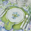 Mrs. Alice Table Linen Sets|Eloise Green And Blue Placemats & Napkins (Set Of 4)