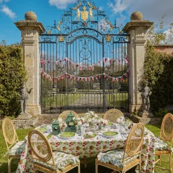 Mrs. Alice Napkins|Elsa White & Green Napkins (Set Of 4)