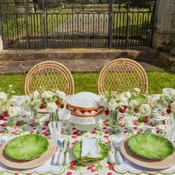 Mrs. Alice Napkins|Elsa White & Green Napkins (Set Of 4)