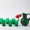 Mrs. Alice Jugs|Emerald Green Hobnail Jug