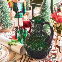 Mrs. Alice Jugs|Emerald Green Hobnail Jug