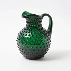 Mrs. Alice Jugs|Emerald Green Hobnail Jug