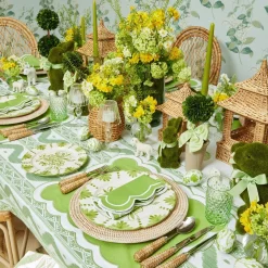 Mrs. Alice Glasses|Emerald Hobnail Glasses & Jug Set