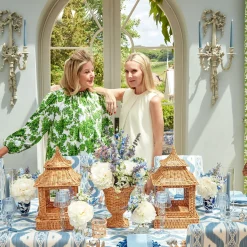 Mrs. Alice Rattan Tableware|Extra Large Natural Rattan Pagoda Lantern