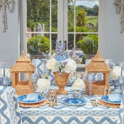 Mrs. Alice Rattan Tableware|Extra Large Natural Rattan Pagoda Lantern