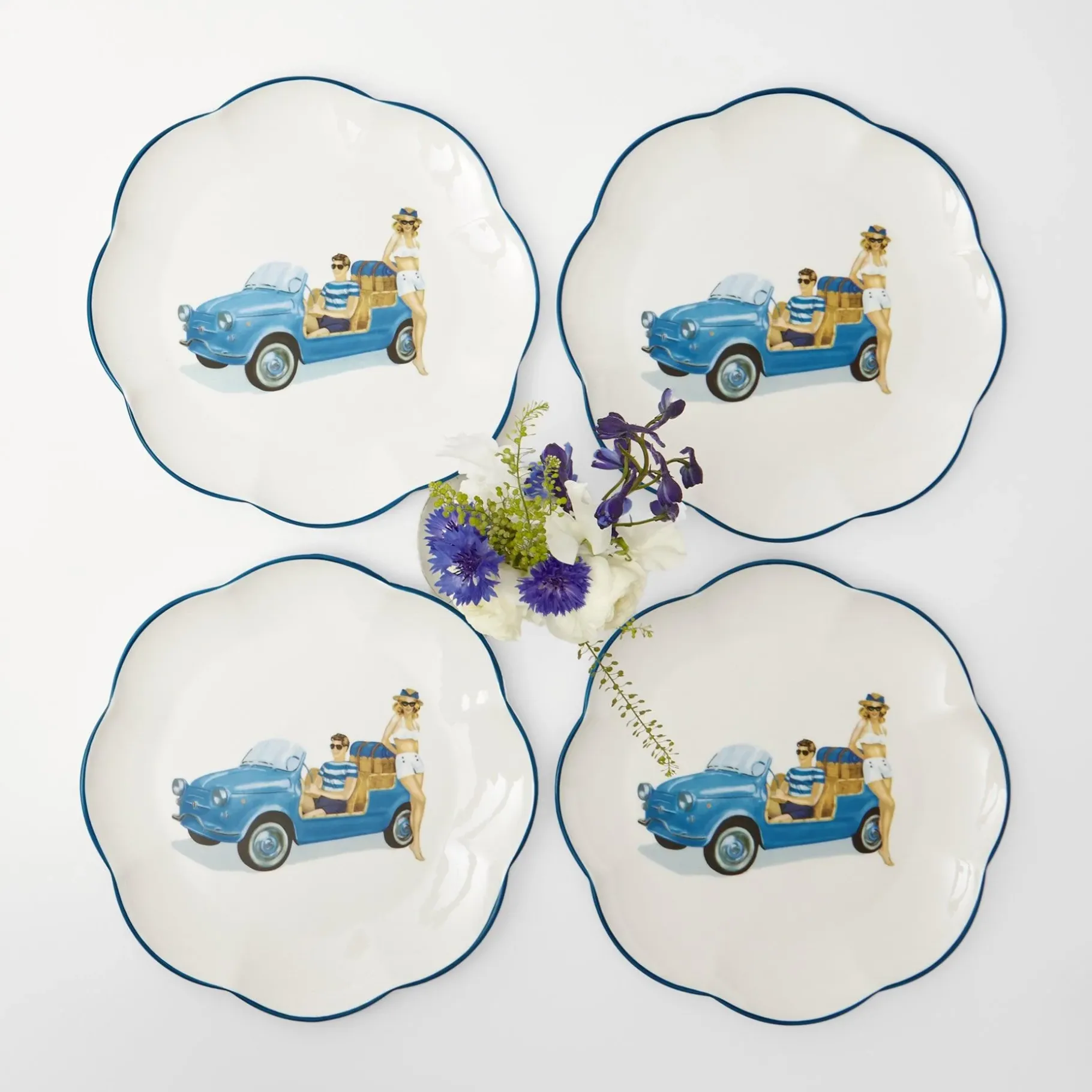 Mrs. Alice Crockery Sets|Fiat Jolly Dinner Plates (Set Of 4)