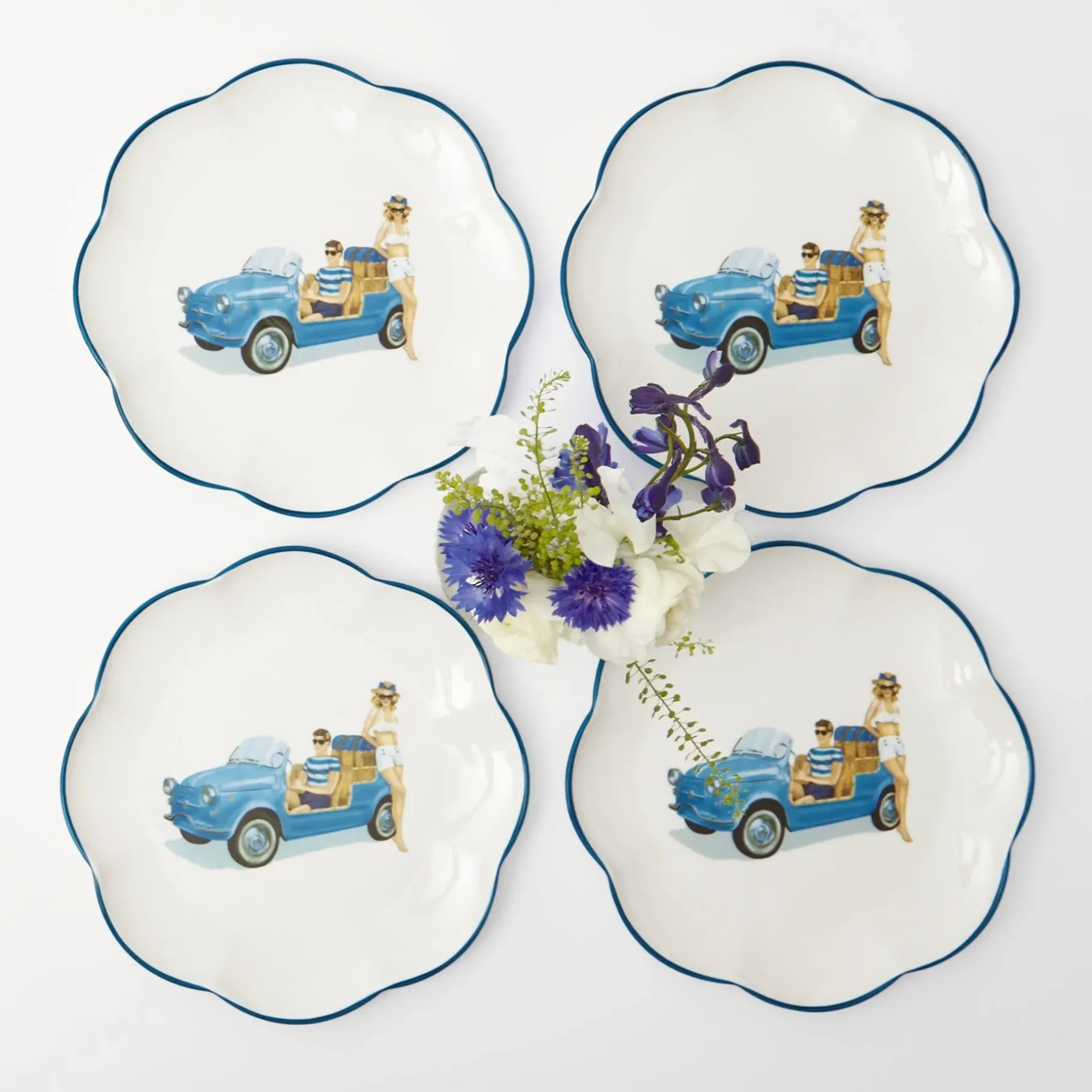 Mrs. Alice Crockery Sets|Fiat Jolly Starter Plates (Set Of 4)