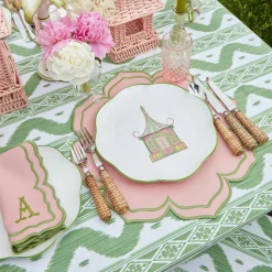 Mrs. Alice Table Linen Sets|Fleur Pink Placemats & Napkins (Set Of 4)