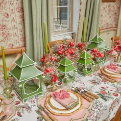 Mrs. Alice Table Linen Sets|Fleur Pink Placemats & Napkins (Set Of 4)