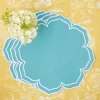 Mrs. Alice Placemats|Fleur Turquoise Placemats (Set Of 4)