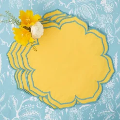 Mrs. Alice Placemats|Fleur Yellow Placemats (Set Of 4)