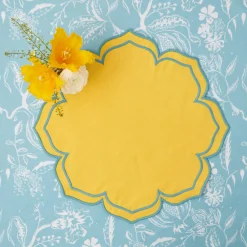 Mrs. Alice Placemats|Fleur Yellow Placemats (Set Of 4)