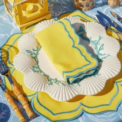 Mrs. Alice Placemats|Fleur Yellow Placemats (Set Of 4)