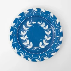 Mrs. Alice Crockery Sets|French Blue Garland Dinner Plates (Set Of 4)