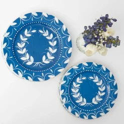 Mrs. Alice Crockery Sets|French Blue Garland Starter Plates (Set Of 4)