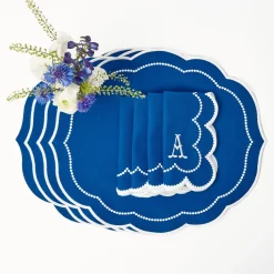 Mrs. Alice Placemats|Gabrielle Blue Placemats (Set Of 4)