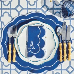 Mrs. Alice Table Linen Sets|Gabrielle Blue Placemats & Napkins (Set Of 4)