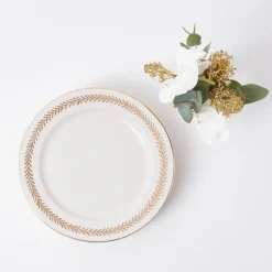 Mrs. Alice Dinner Plates|Gold Garland Dinner Plates (Set Of 4)