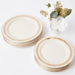Mrs. Alice Dinner Plates|Gold Garland Dinner Plate