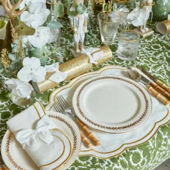 Mrs. Alice Dinner Plates|Gold Garland Dinner Plate