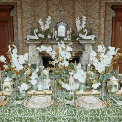 Mrs. Alice Starter Plates|Gold Garland Starter Plates (Set Of 4)