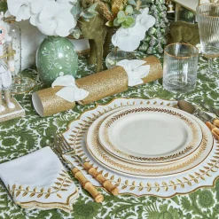 Mrs. Alice Starter Plates|Gold Garland Starter Plates (Set Of 4)