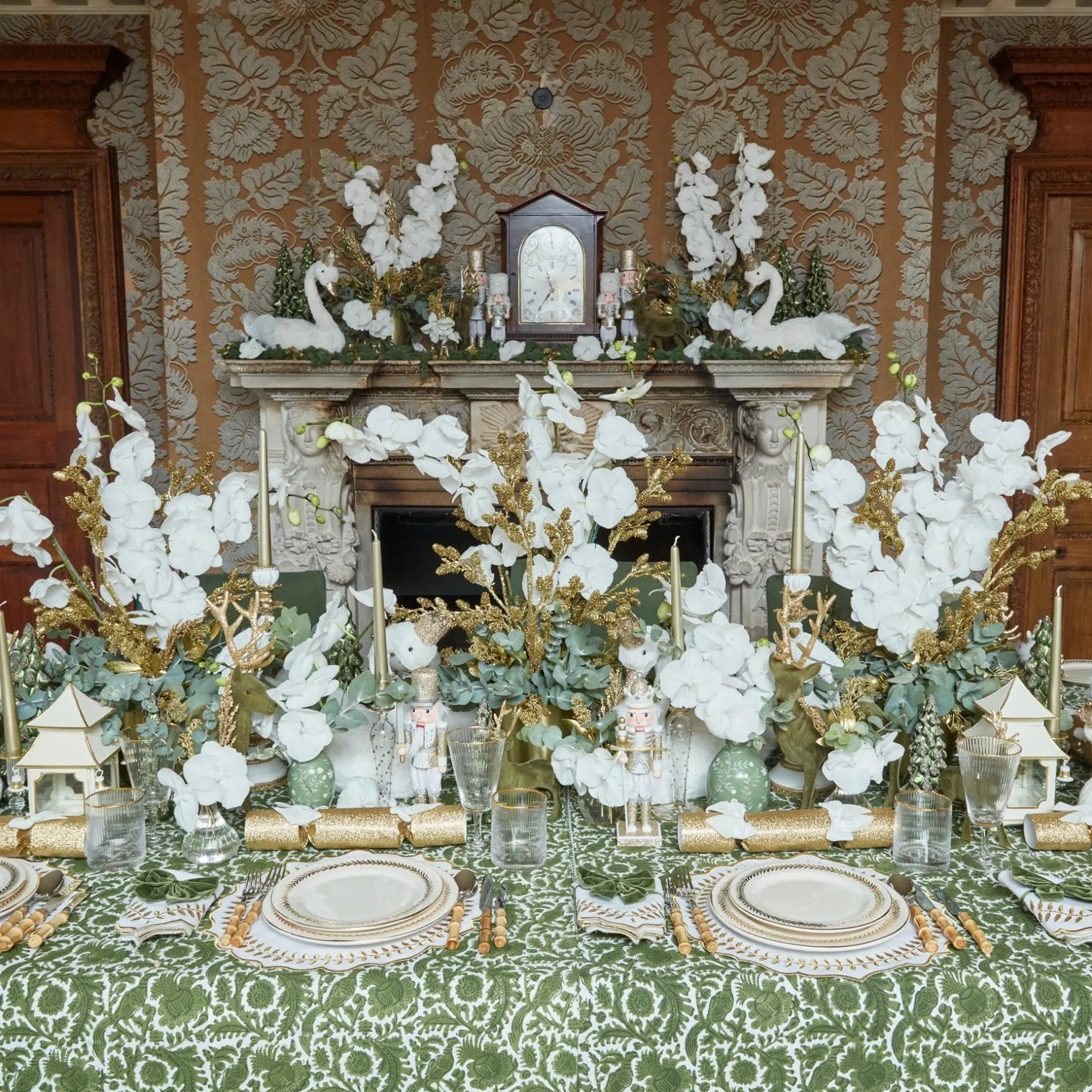 Mrs. Alice Crockery Sets|Gold Garland Starter Plates (Set Of 4)