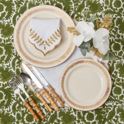 Mrs. Alice Crockery Sets|Gold Garland Starter Plates (Set Of 4)