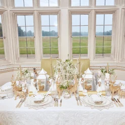 Mrs. Alice Napkins|Gold Snowflake Napkins (Set Of 4)