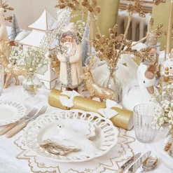 Mrs. Alice Napkins|Gold Snowflake Napkins (Set Of 4)