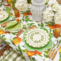 Mrs. Alice Dinner Plates|Green Garland Dinner Plates (Set Of 4)