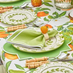 Mrs. Alice Dinner Plates|Green Garland Dinner Plates (Set Of 4)