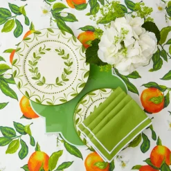 Mrs. Alice Dinner Plates|Green Garland Dinner Plate