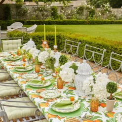 Mrs. Alice Crockery Sets|Green Garland Dinner Plates (Set Of 4)