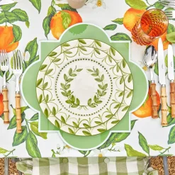Mrs. Alice Starter Plates|Green Garland Starter Plates (Set Of 4)