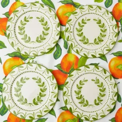 Mrs. Alice Starter Plates|Green Garland Starter Plates (Set Of 4)