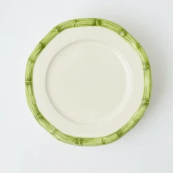 Mrs. Alice Starter Plates|Green Geometric Bamboo Starter Plate (Set Of 4)
