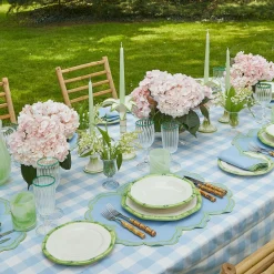 Mrs. Alice Bamboo Crockery|Green Geometric Bamboo Starter Plate (Set Of 4)