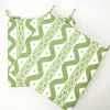 Mrs. Alice Cushions|Green Ikat Seat Pad Cushion