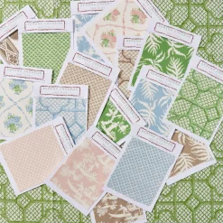Mrs. Alice Serena Fresson Fabrics|Green Lotus Flower Fabric