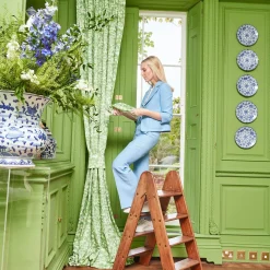 Mrs. Alice Serena Fresson Fabrics|Green Pagoda Garden Fabric