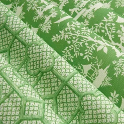 Mrs. Alice Serena Fresson Fabrics|Green Pagoda Garden Fabric
