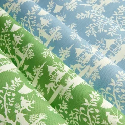 Mrs. Alice Serena Fresson Fabrics|Green Pagoda Garden Fabric