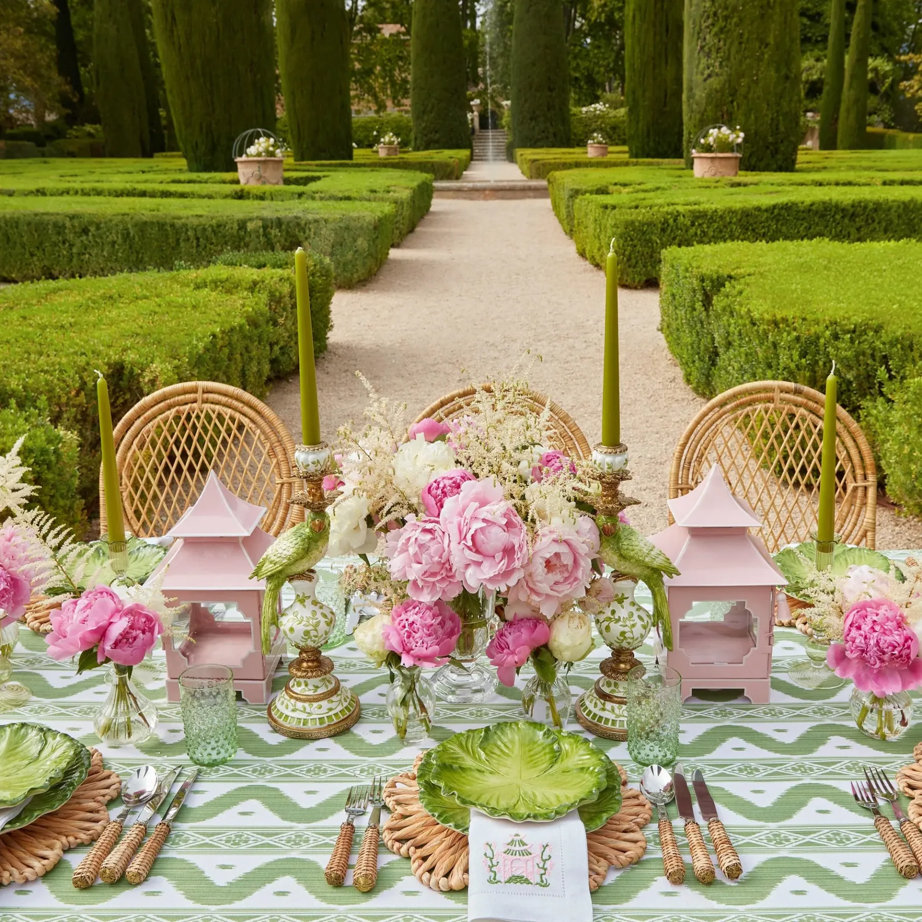 Mrs. Alice Candlescapes|Green Parrot Candlescape