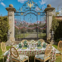 Mrs. Alice Rattan Tableware|Green Rattan Pagoda Lantern