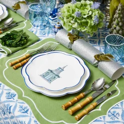 Mrs. Alice Starter Plates|Green Scalloped Pagoda Starter Plate