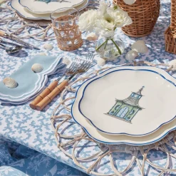 Mrs. Alice Starter Plates|Green Scalloped Pagoda Starter Plate