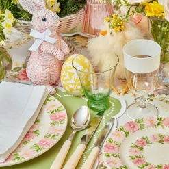 Mrs. Alice Glasses|Green Tulip Water Glass (Set Of 4)