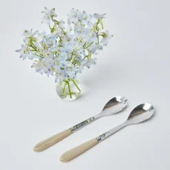 Mrs. Alice Cutlery Sets|Grey Horn Salad Servers