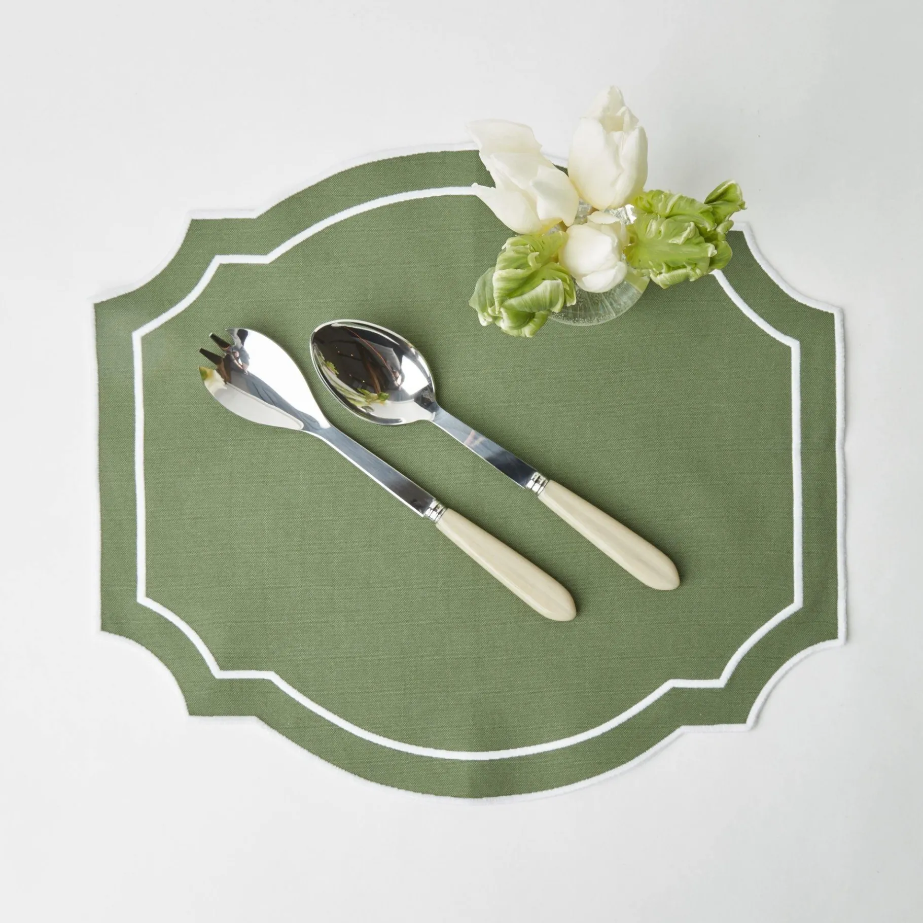 Mrs. Alice Cutlery Sets|Grey Horn Salad Servers